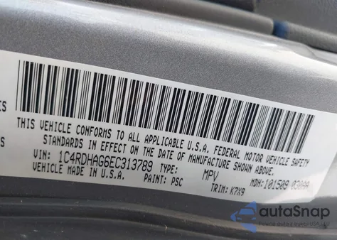 2014 Dodge Durango Sxt z USA, uszkodzony, nr VIN 1C4RDHAG6EC313789